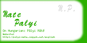 mate palyi business card